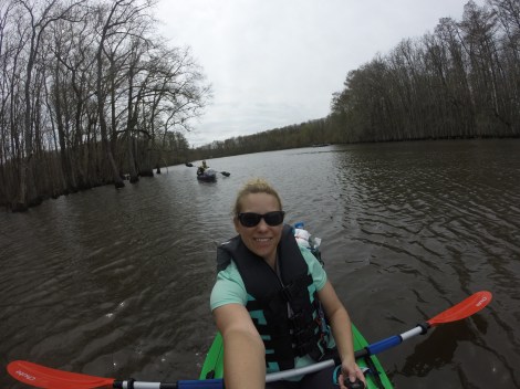 Me and Lauren kayaking in Devil's Gut.