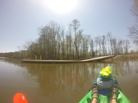 Landing back at the boat launch at the end of our trip.