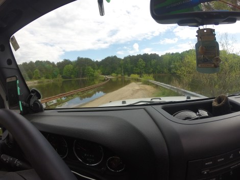 Launch site - flooded road which can be accessed from both sides